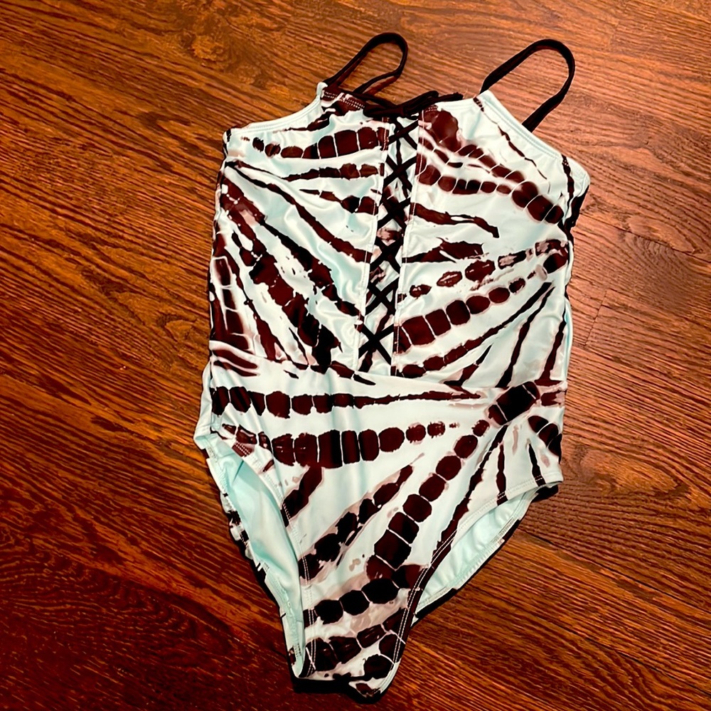 Justice Kids One Piece Bathing Suit 12-14 Plus Size